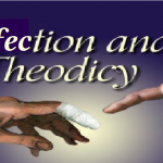 The hand of God touching a wounded hand of man representing perfections involvement with imperfection