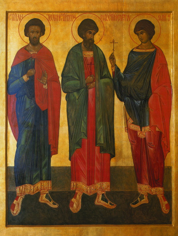 Icon of the martyrs of Vilnius, Saints Anthony, John and Eustathios