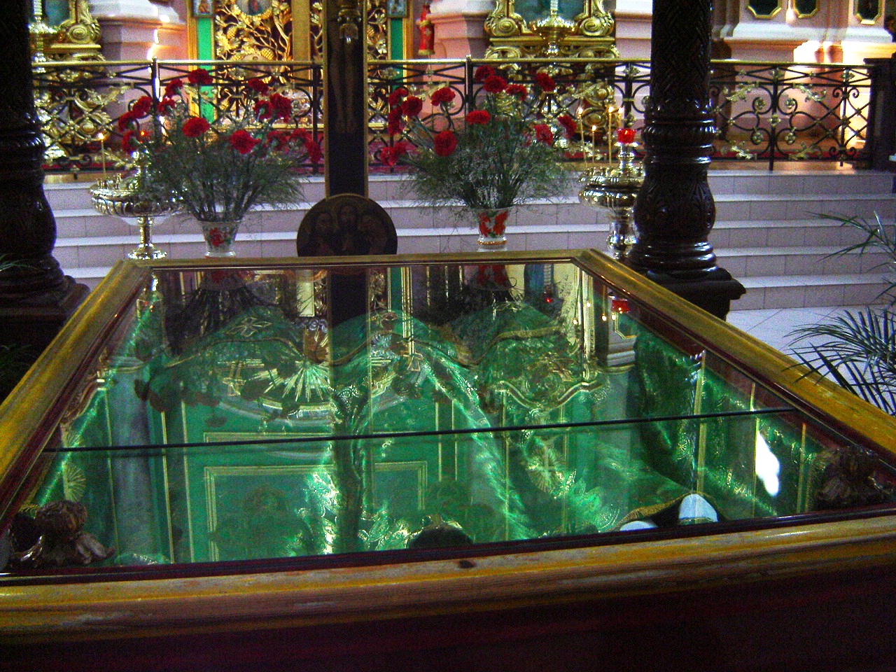 The relics of Anthony, John and Eustathios in the Orthodox Church of the Holy Spirit in Vilnius, Lithuania