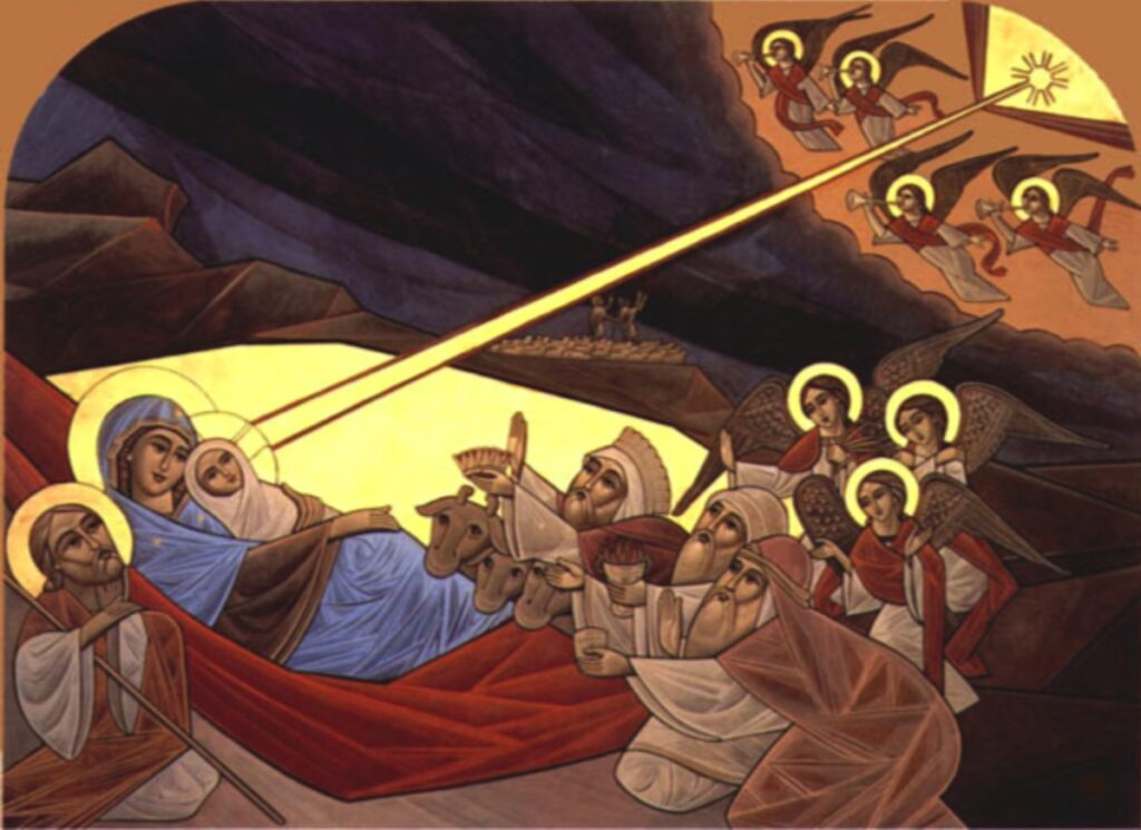 The nativity creates a convergence between two worlds. The will of the Son as Man and the will of the Son as God are distinct.