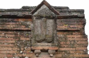 Brick wall with phallus symbol in Pompeii